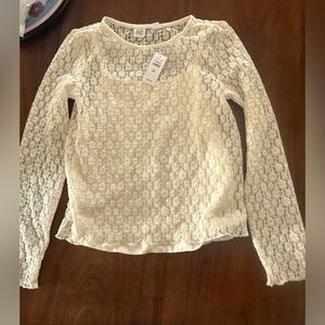 GAP Kids Ivory Lace Top